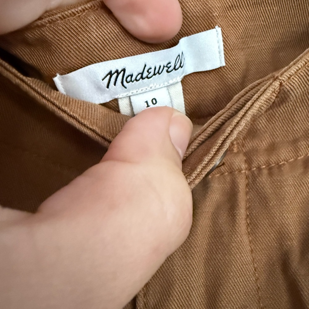 Madewell The Harlow Wide Leg Brown High Rise Pants Trousers Women's Size 10 - Picture 2 of 5